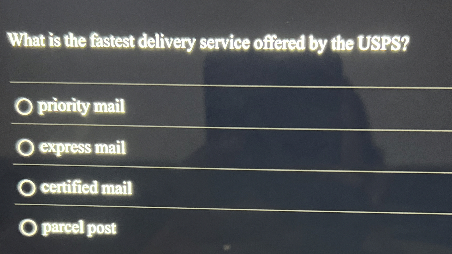 Solved What is the fastest delivery service offered by the | Chegg.com