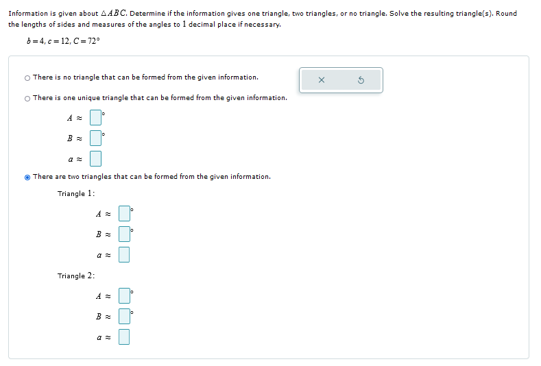 Solved Information is given about ????ABC. ﻿Determine if the | Chegg.com