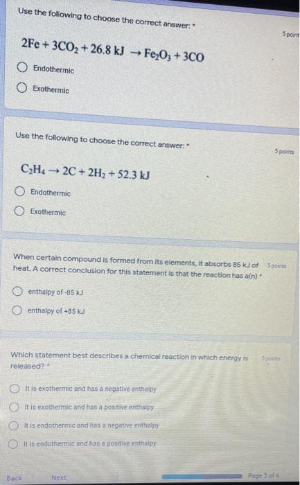 Solved Thermochemistry Vocabulary and Units The first law of