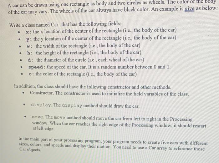 Solved . A car can be drawn using one rectangle as body and | Chegg.com