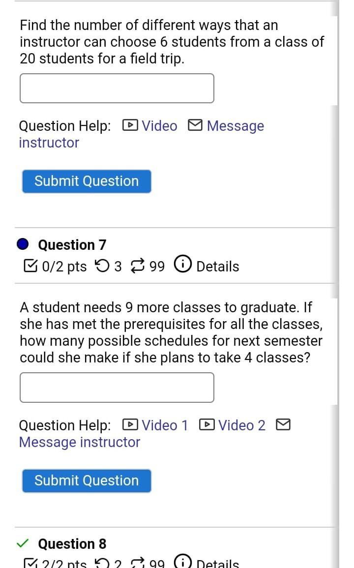 Solved Find the number of different ways that an instructor | Chegg.com
