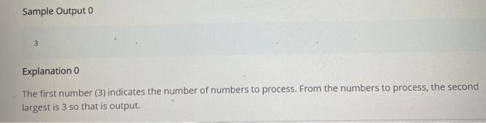 Solved 6 Find Second Largest Problem Submissions Leaderboard | Chegg.com
