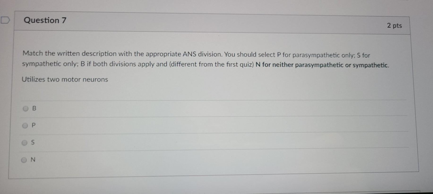 Solved Question 6 2 Pts Match The Written Description With