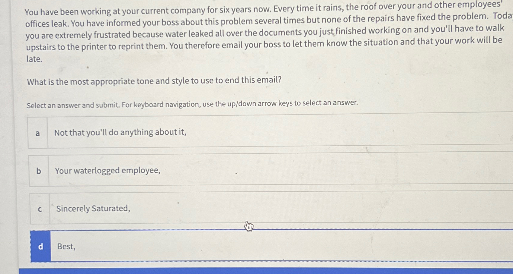 Solved You have been working at your current company for six | Chegg.com