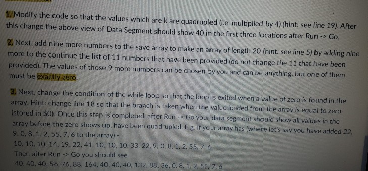 Solved YOUR TASKS: 1. Modify the code so that the values | Chegg.com
