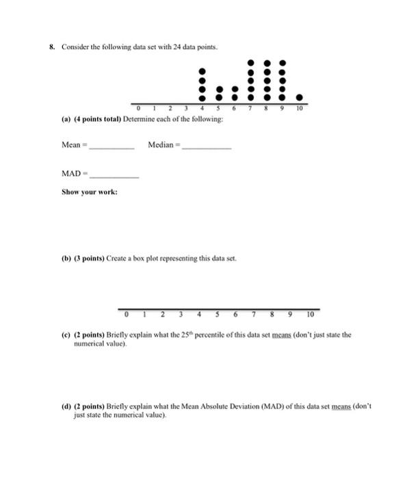 Solved 8. Consider the following data set with 24 data | Chegg.com
