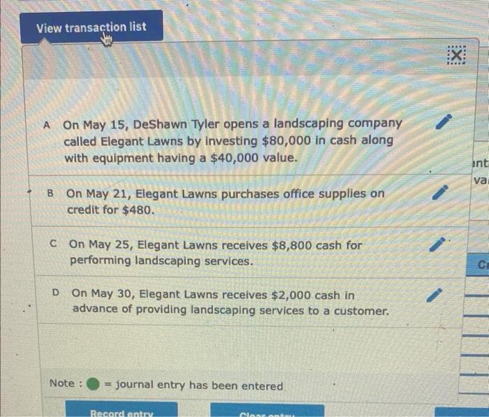 Solved For each transaction, (1) analyze the transaction | Chegg.com