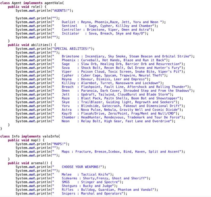Solved Create a java Program that uses interface and other | Chegg.com