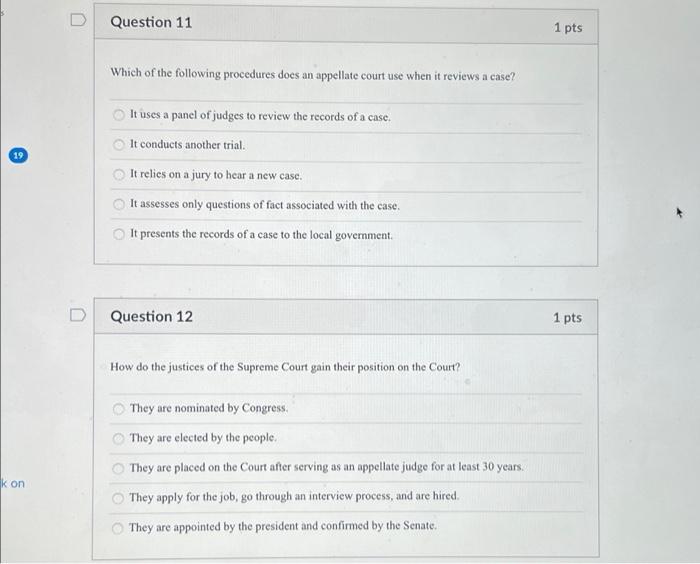 Solved Question 11 1 pts Which of the following procedures | Chegg.com