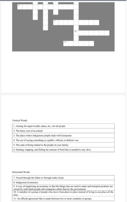 Vertical Words Horizontal Wonds 7. Traced tirosigh | Chegg.com