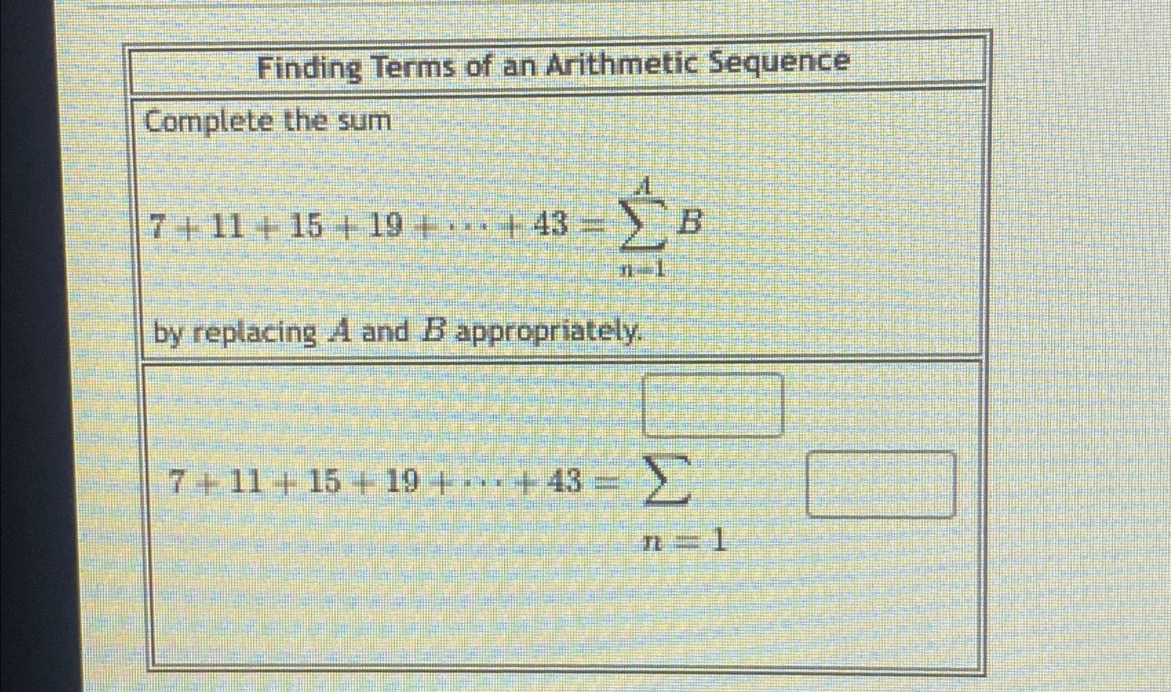 Solved Find Missing Pieces | Chegg.com