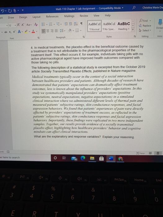Solved 0 Math 110 Chapter 1 Lab Assignment - Compatibility | Chegg.com
