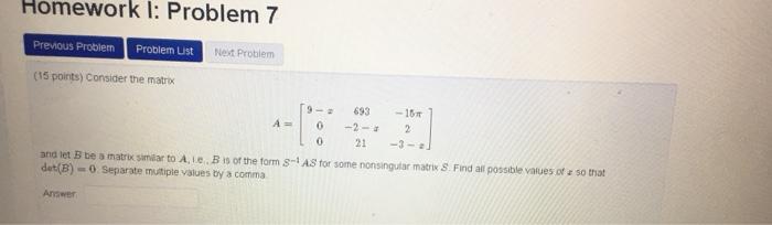 Solved Previous Problem Problem List Next Problem (15 | Chegg.com
