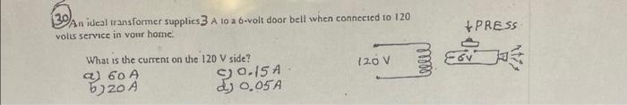 Solved 27. For the circuit shown here, determine the current | Chegg.com