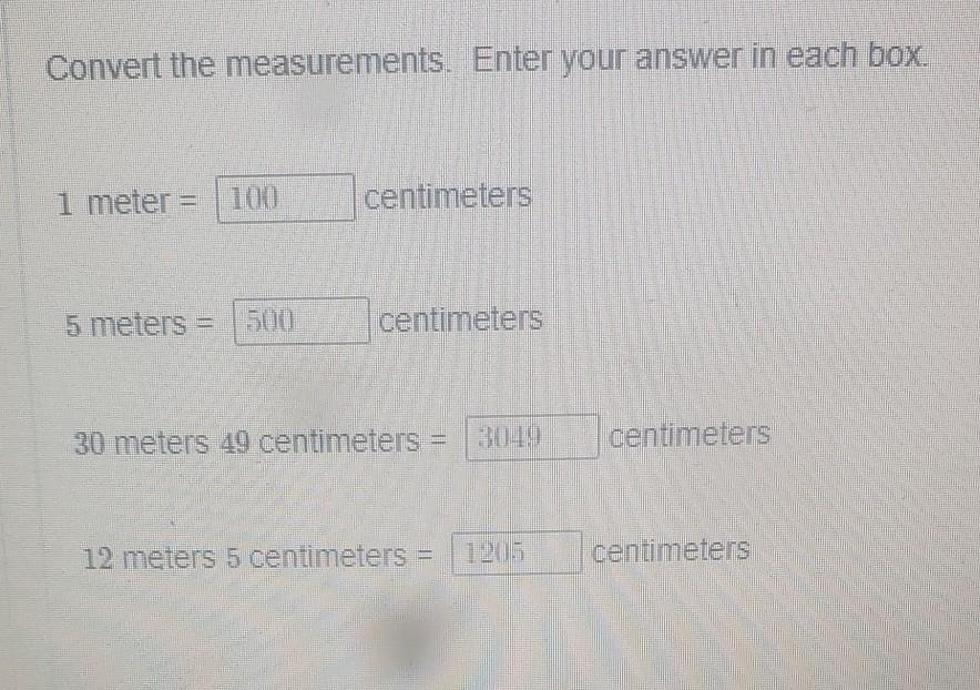 Convert The Measurements Enter Your Answer In Each Chegg Com