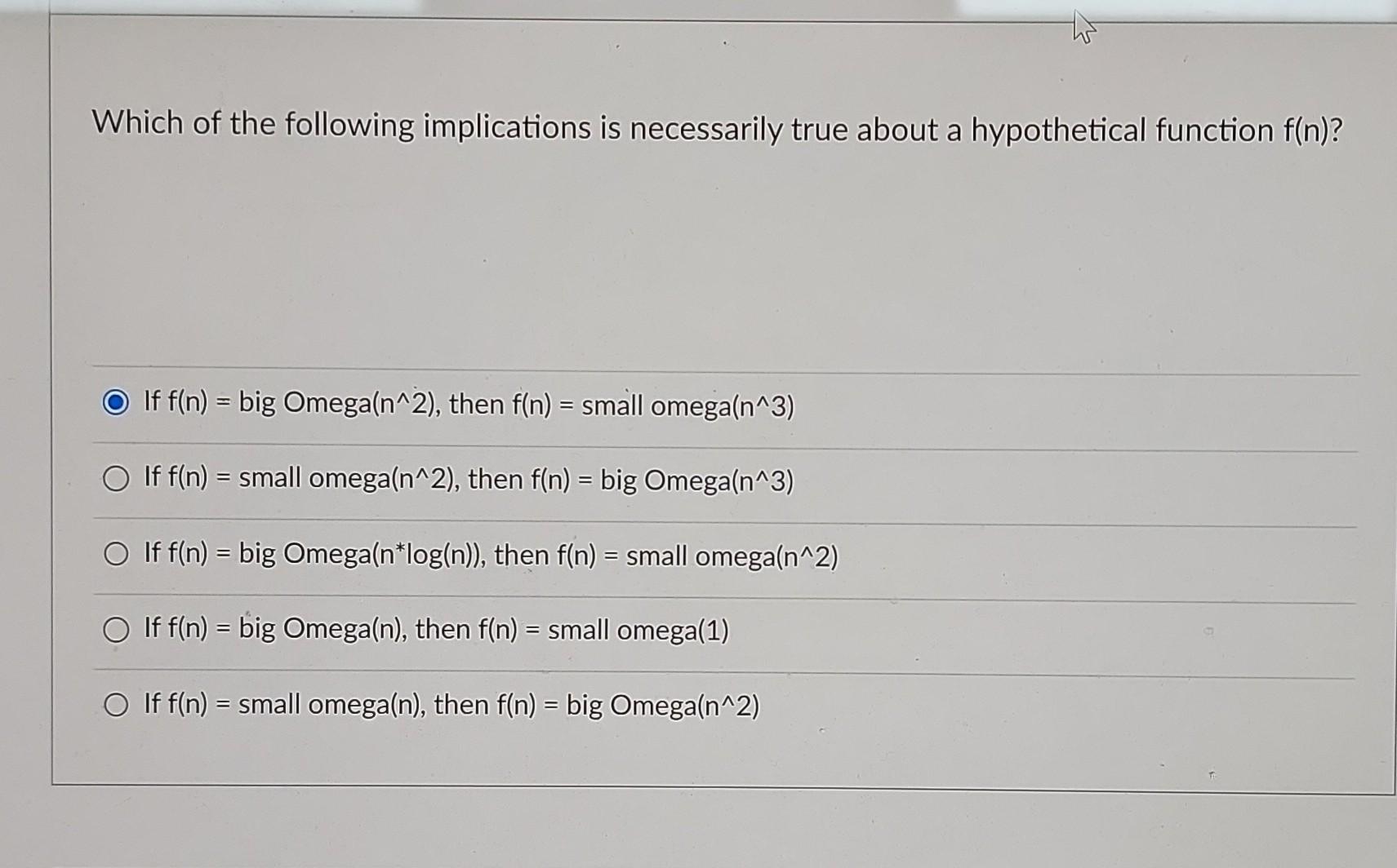 Solved Which of the following implications is necessarily