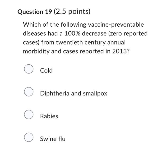 Solved Question 1 (2.5 points) Which of the following is an | Chegg.com
