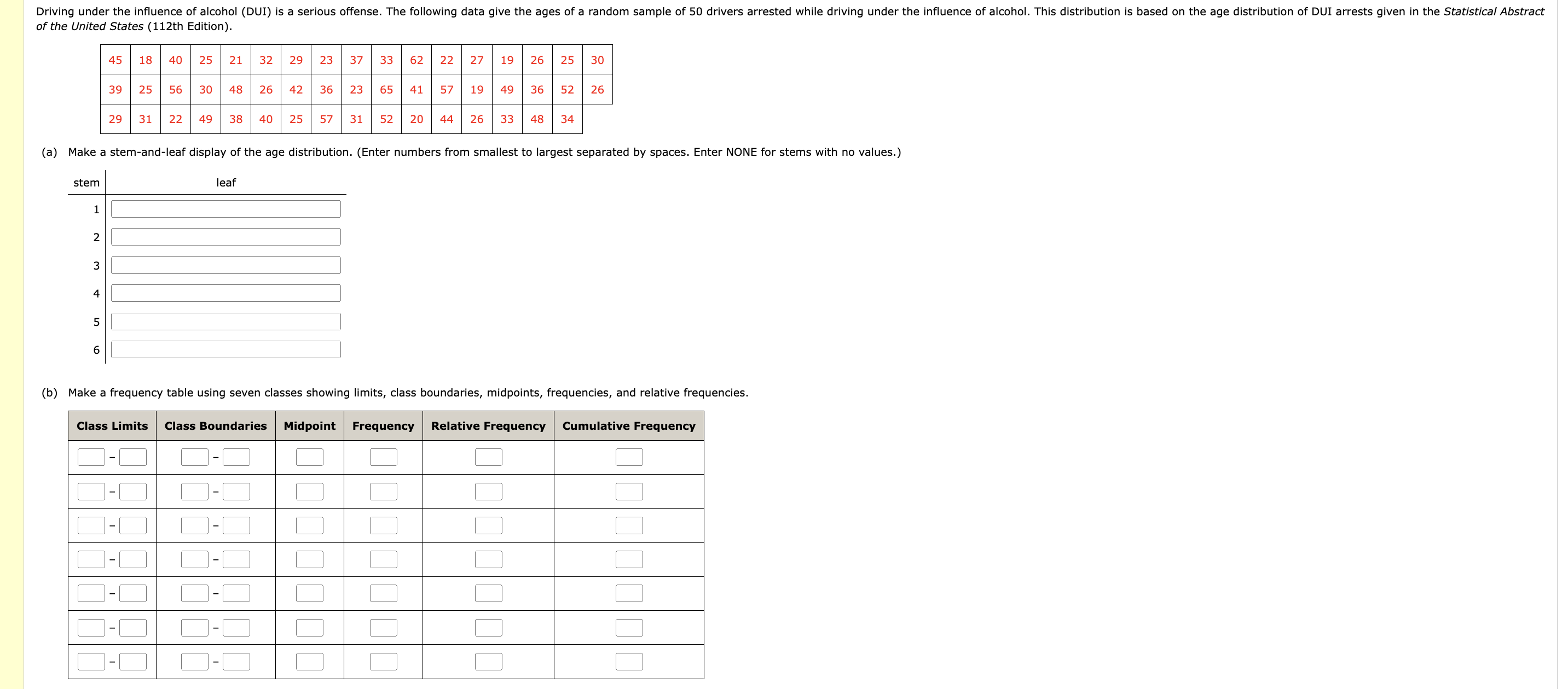 Solved of the United States (112th Edition).(a) ﻿Make a | Chegg.com