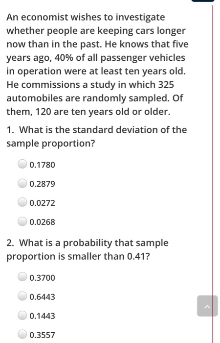 Solved An economist wishes to investigate whether people are | Chegg.com