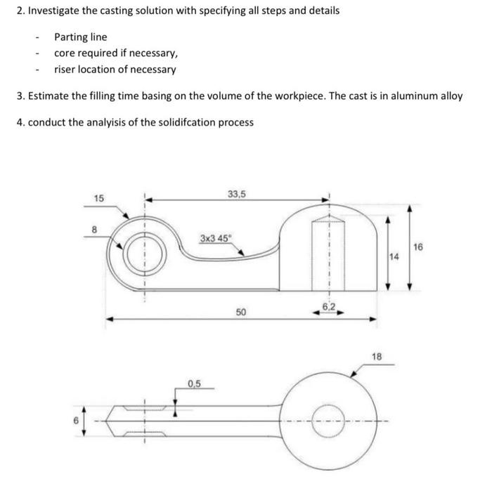 Solved 2. Investigate the casting solution with specifying | Chegg.com