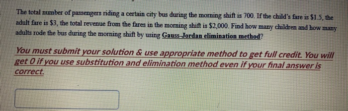 Solved The total number of passengers riding a certain city | Chegg.com