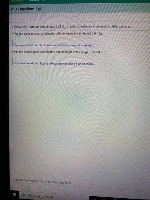 Solved tu ol this question 1 pt express the cartesian chegg