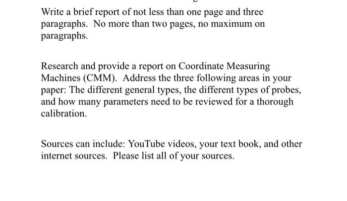 Solved Write a brief report of not less than one page and | Chegg.com