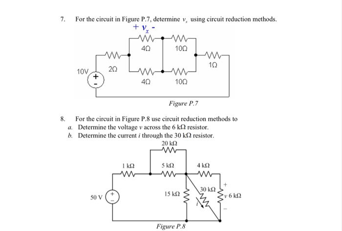 Solved 7. For the circuit in Figure P.7, determine v, using | Chegg.com