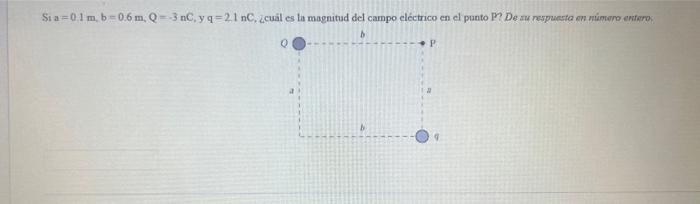 \( b=0.6 \mathrm{~m}, \mathrm{Q}=-3 \mathrm{nC}, \mathrm{y} q=2.1 \mathrm{nC} \)