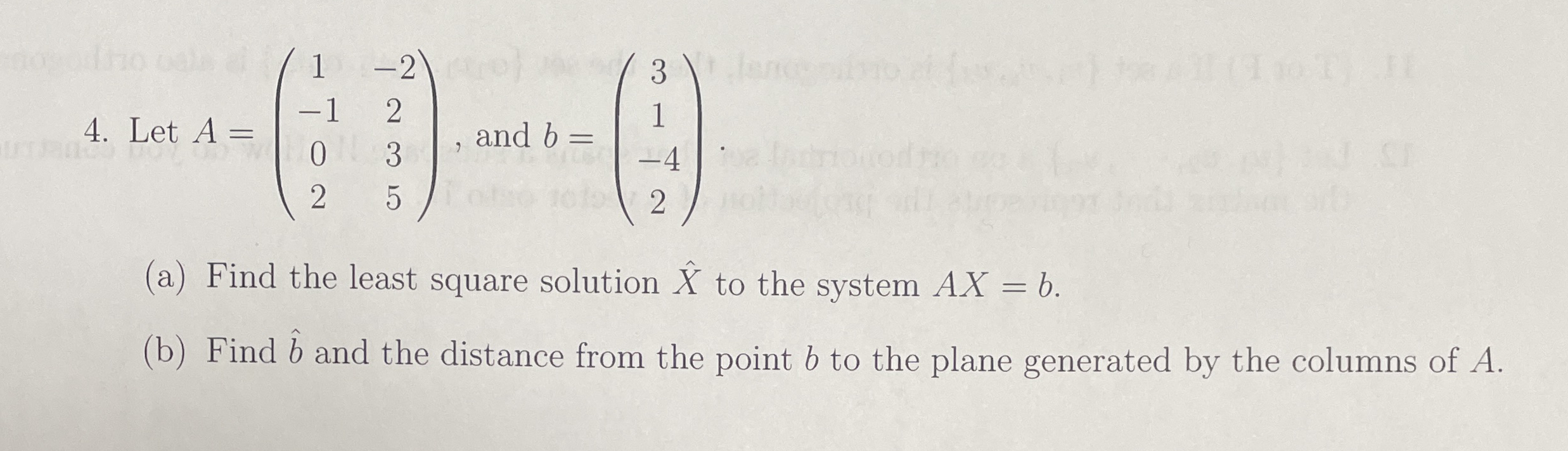 Solved Let A=([1,-2],[-1,2],[0,3],[2,5]), ﻿and | Chegg.com