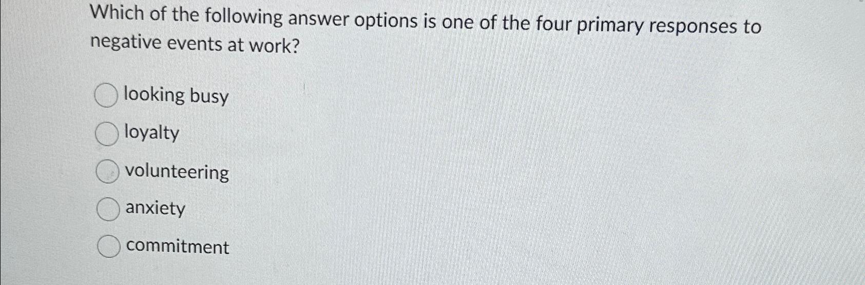Solved Which of the following answer options is one of the | Chegg.com