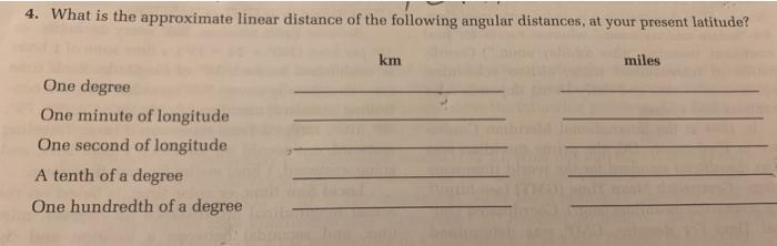 Solved 4. What is the approximate linear distance of the | Chegg.com