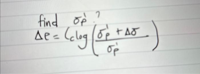 Solved find σp′? Δp=Cclog(σp′δp′+Δσ) | Chegg.com