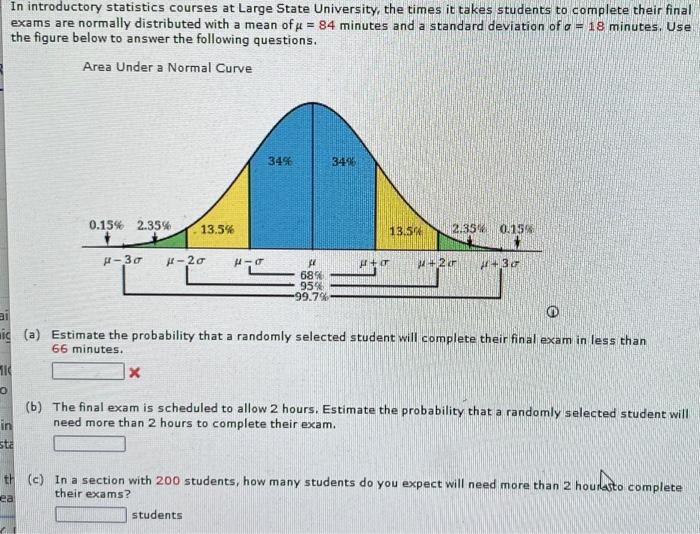 Solved In Introductory Statistics Courses At Large State | Chegg.com