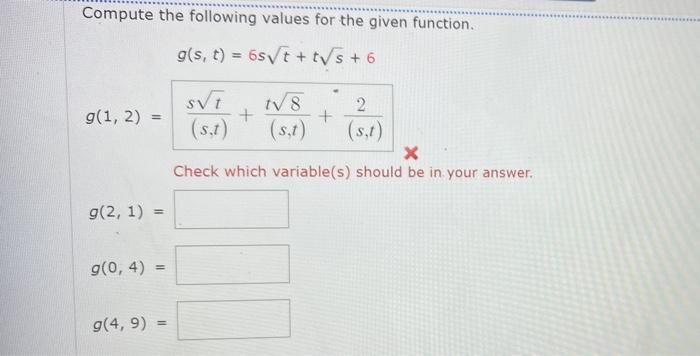Solved Compute the following values for the given function, | Chegg.com