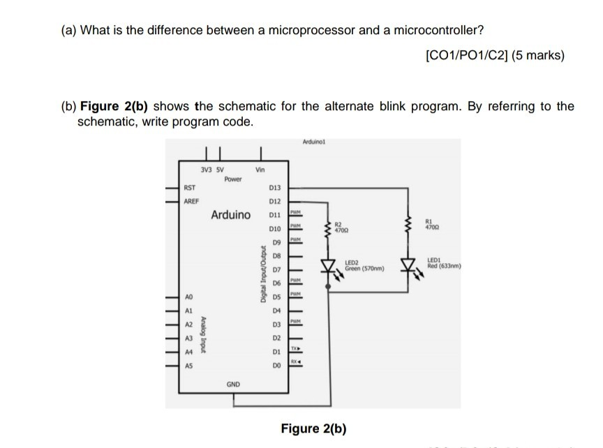 Solved (a) What is the difference between a microprocessor | Chegg.com