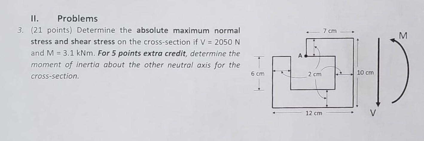 Solved 3. (21 points) Determine the absolute maximum normal | Chegg.com