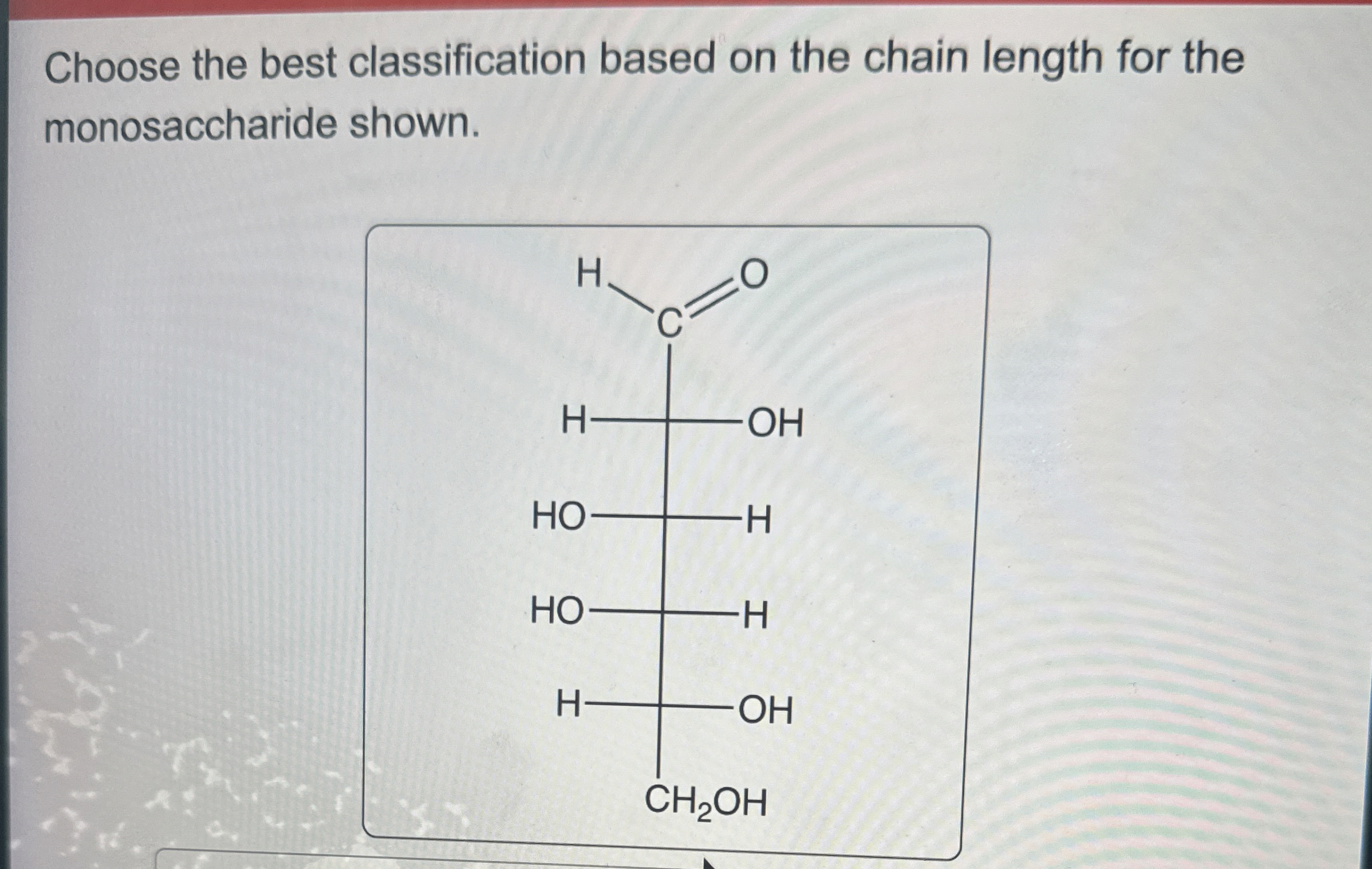Solved Choose the best classification based on the chain