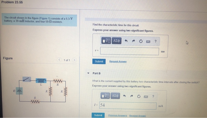 Solved Problem 23.55 The circuit shown in the figure (Figure | Chegg.com