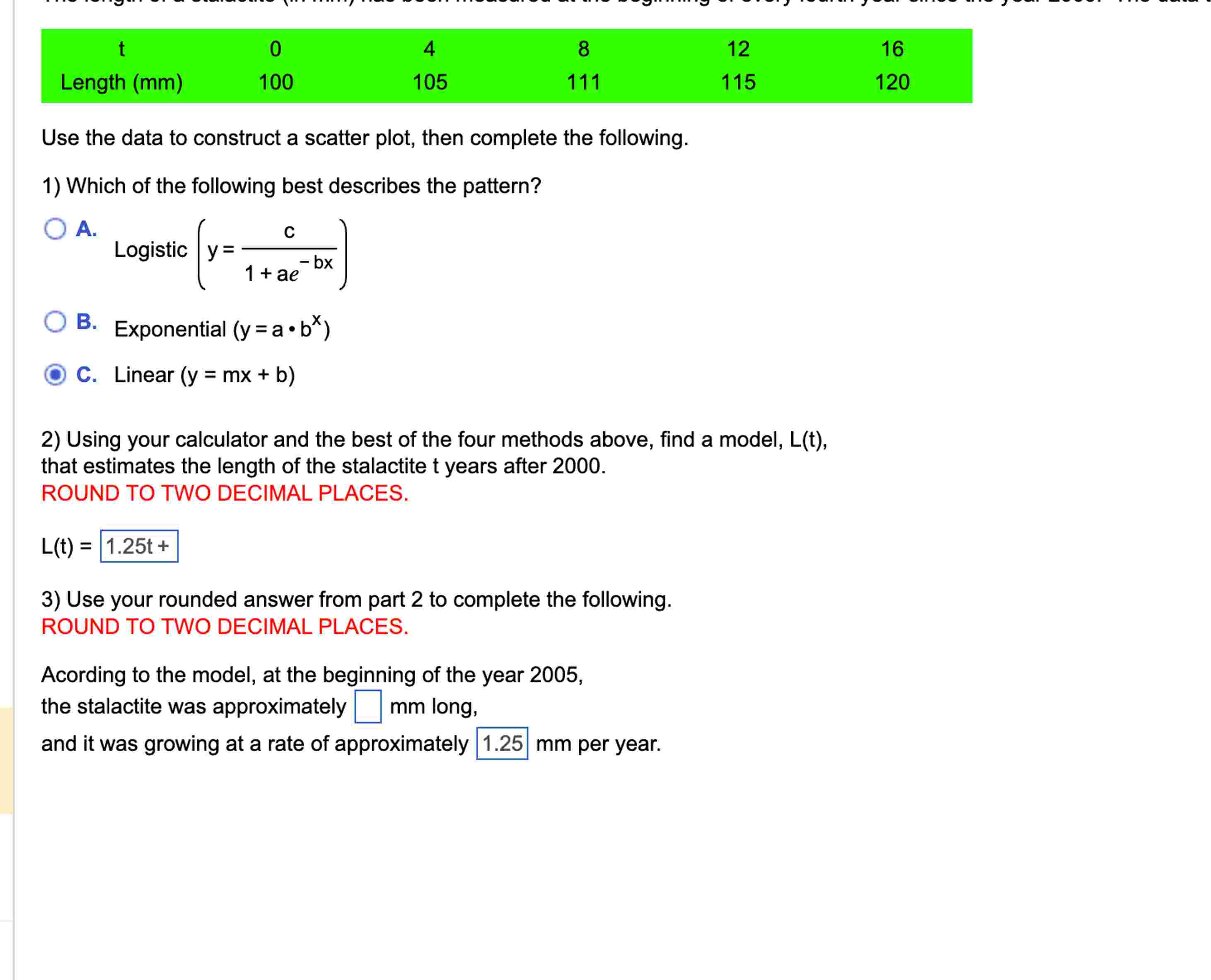 Solved regressionUse the data to ﻿construct a scatter plot, | Chegg.com