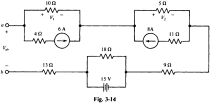 Solved Determine the voltage drop V across the open circuit | Chegg.com