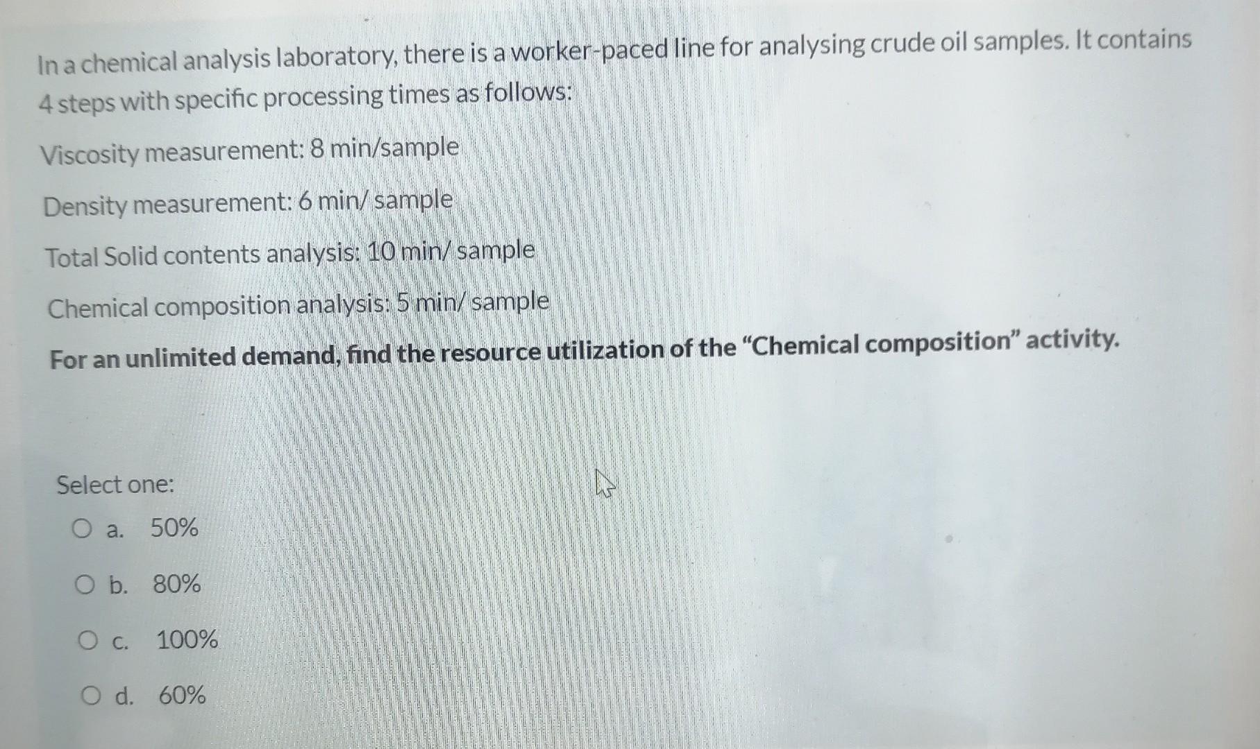 Solved In A Chemical Analysis Laboratory, There Is A | Chegg.com