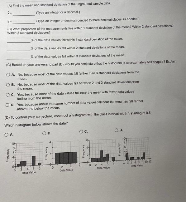 Solved Consider the following set of ungrouped sample data. | Chegg.com