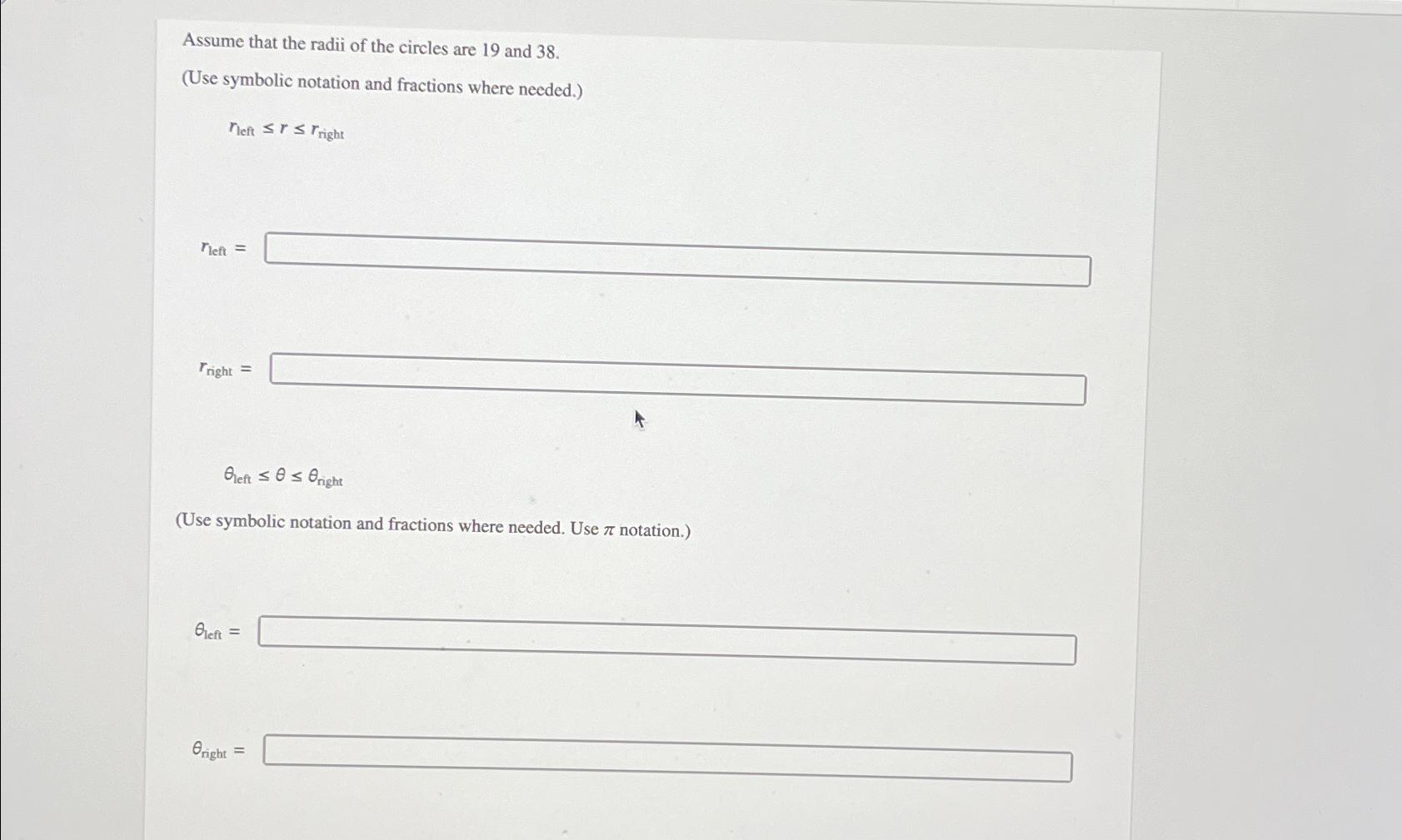 Solved Assume that the radii of the circles are 19 and | Chegg.com