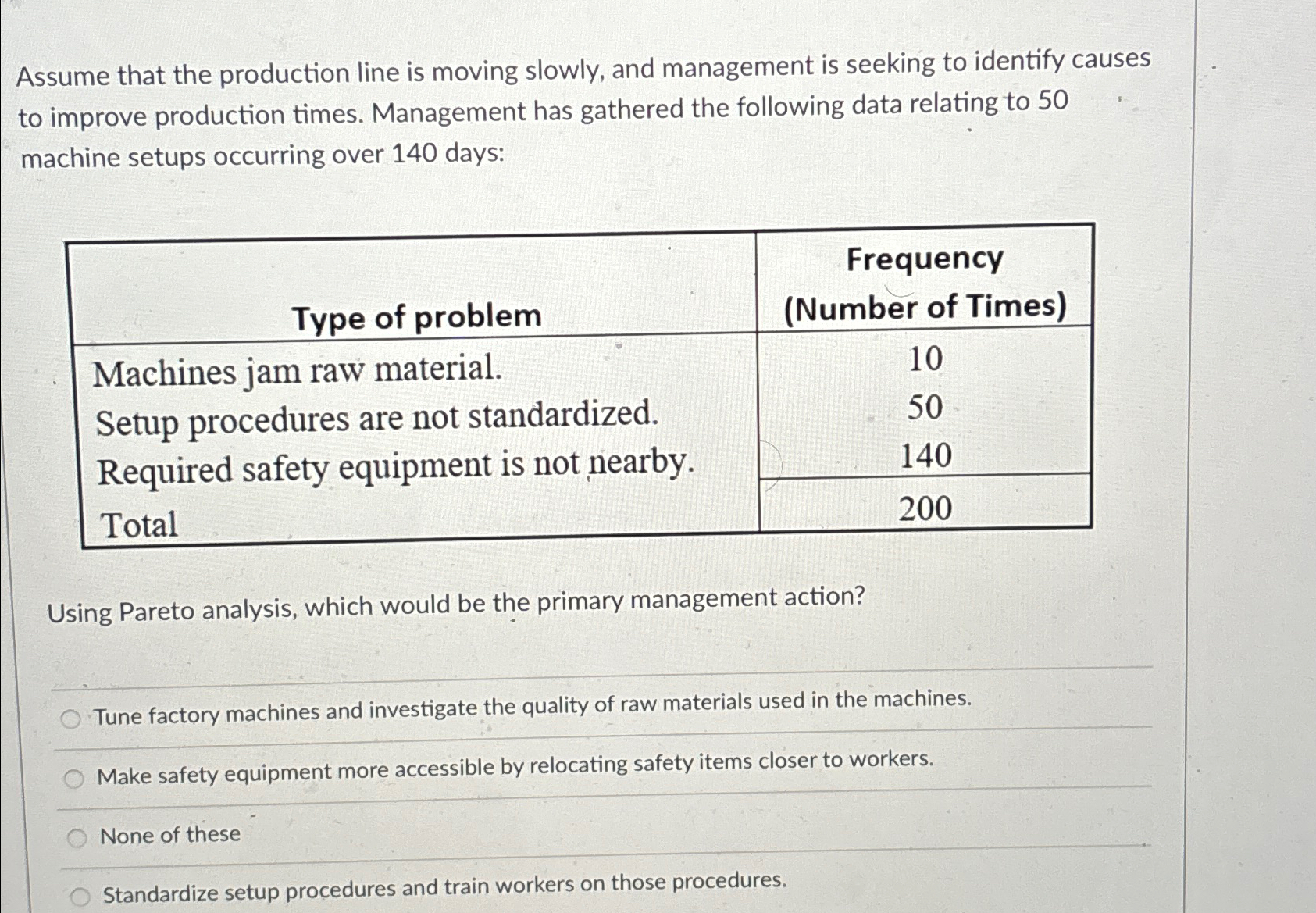 Solved Assume that the production line is moving slowly, and | Chegg.com