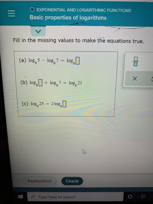 Solved O EXPONENTIAL AND LOGARITHMIC FUNCTIONS Basic | Chegg.com