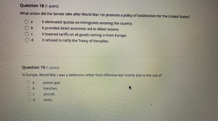 Solved Question 18 (1 Point) What Action Did The Senate Take | Chegg.com