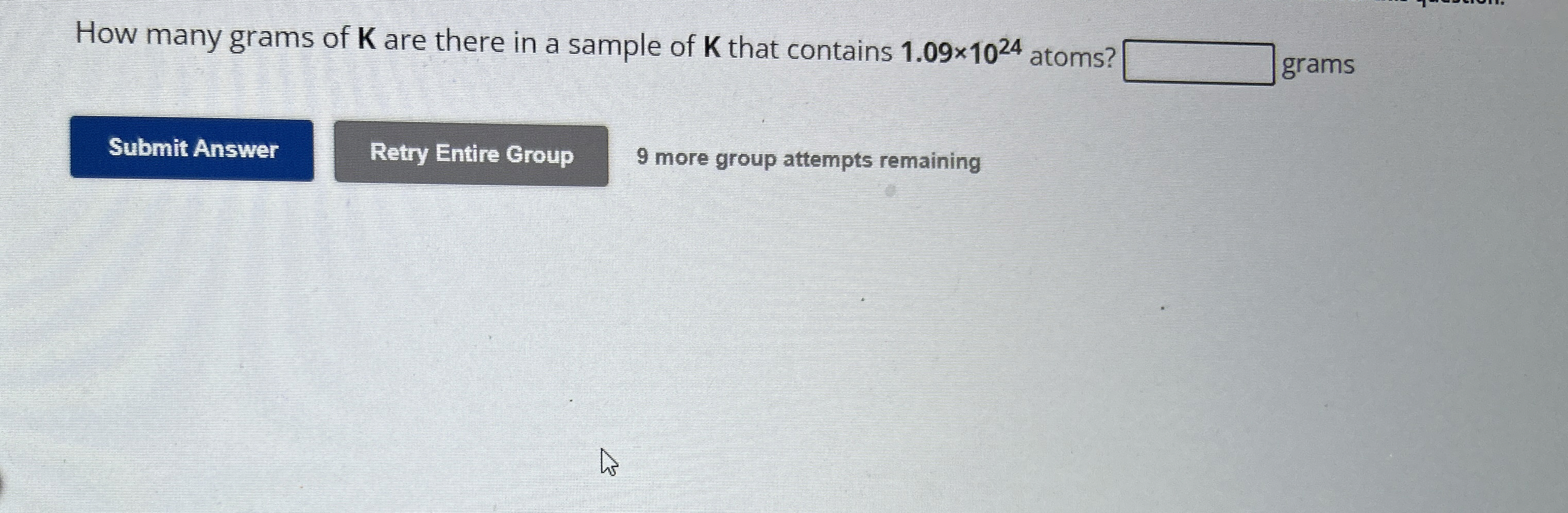 Solved How many grams of K ﻿are there in a sample of K ﻿that | Chegg.com