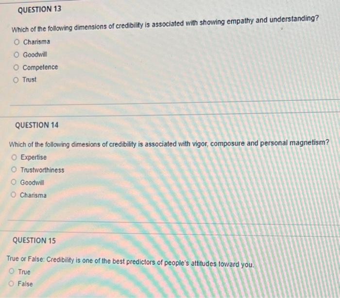 Solved QUESTION 13 Which of the following dimensions of | Chegg.com