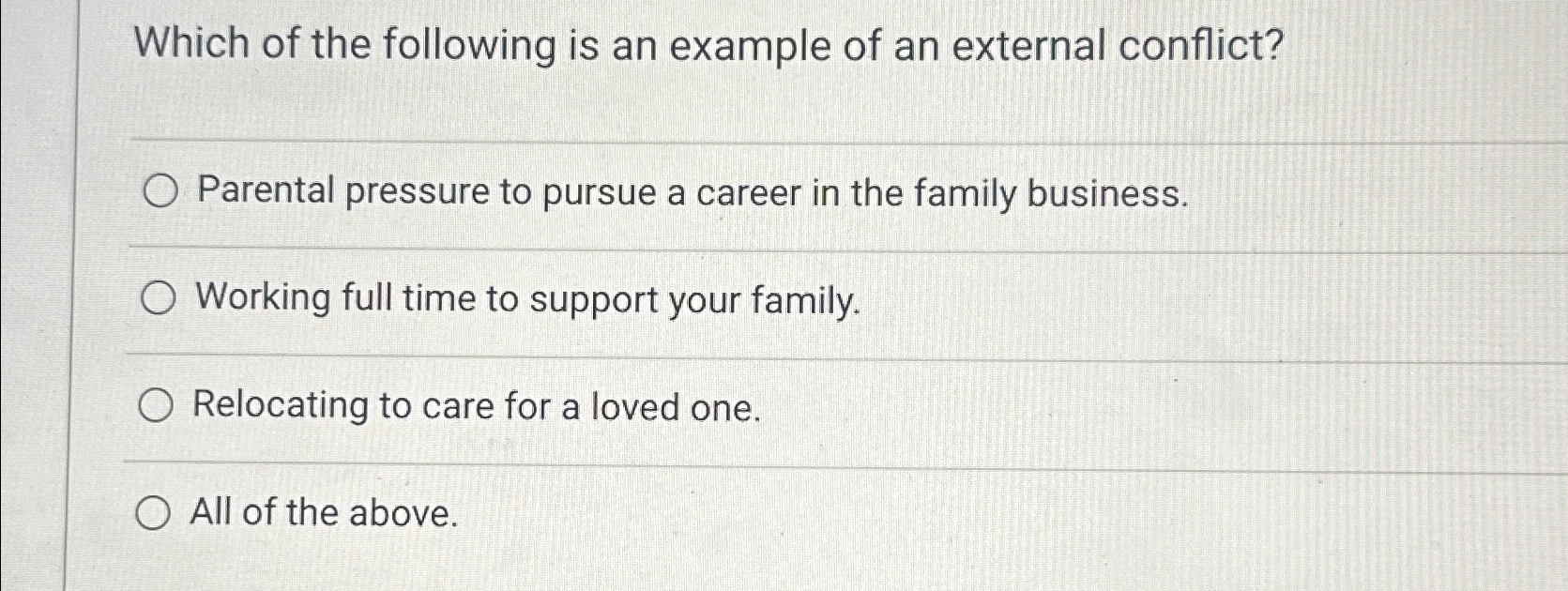Solved Which of the following is an example of an external | Chegg.com